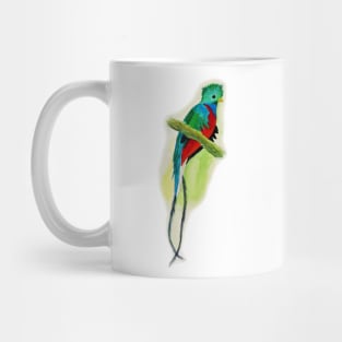 Hand Painted Watercolor Quetzal Mug